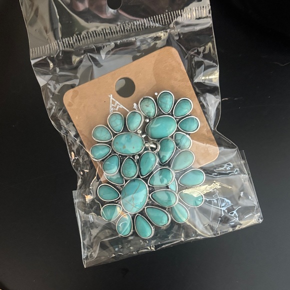 Turquoise bundle- Zara bag, turquoise earrings, necklace & bracelet - Picture 4 of 6